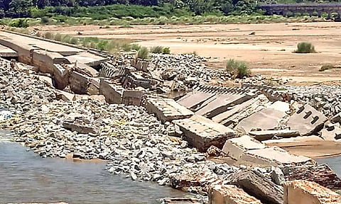 Damaged Ellis Choultry Anicut