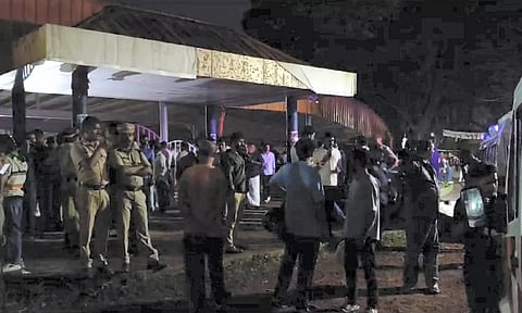 Visual from the spot. (PTI)