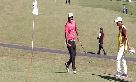 India golfer Om Prakash Chouhan during Masters 2023 (ANI)