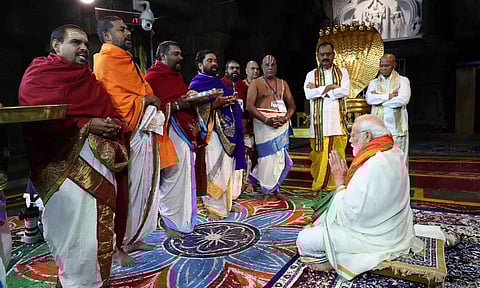 PM Modi visits Tirupati shrine (PTI)