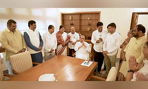 VK Pandian joins BJD in presence of Odisha CM Naveen Patnaik