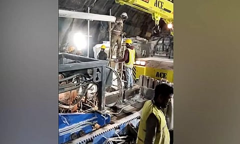 Visuals from inside Silkyara tunnel. (Photo: ANI)
