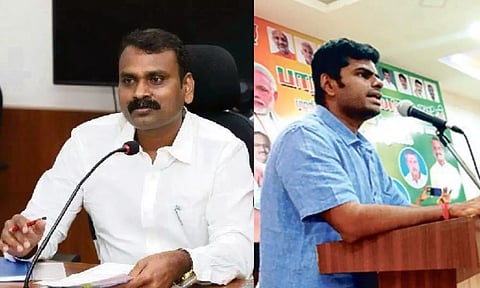 Minister of State L Muruganl; BJP State President K Annamalai