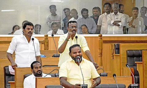 Thanjavur Corporation Council meeting in process