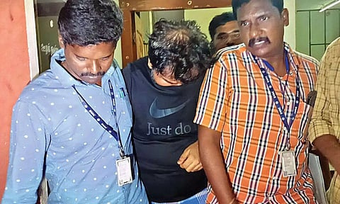 Ankit Tiwari being arrested