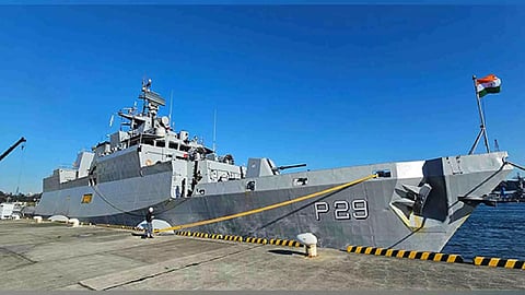 INS Kadmatt enters Japan's Yokosuka for Operational Turnaround (Image: X/@indiannavy)