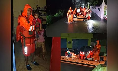 NDRF rescues 15 people from waterlogged areas