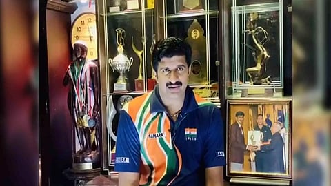 India volleyball player Tom Joseph (Image: X/PIB Kerala)