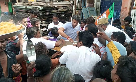 Cyclone Michaung: JP Nadda sends relief materials to TN; BJP workers distributes food
