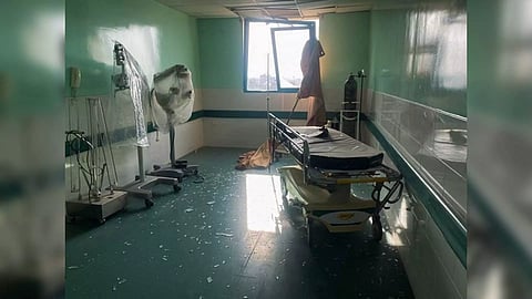 Hospital damaged by Israeli strikes in the central Gaza Strip (Photo: Reuters)