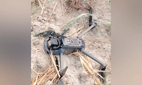 SF recovers made-in China drone in Punjab's Ferozepur district (ANI)