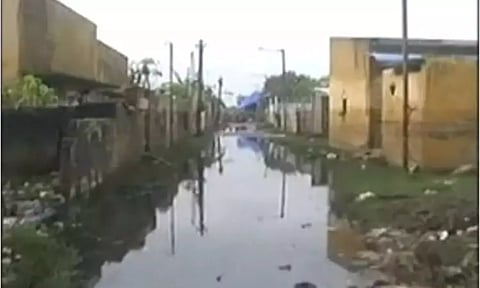 Ennore Area oil effluents with rainwater