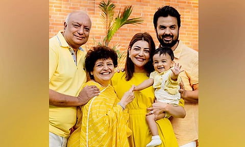 Kajal Aggarwal with family. (Instagram/@KajalAggarwalofficial)