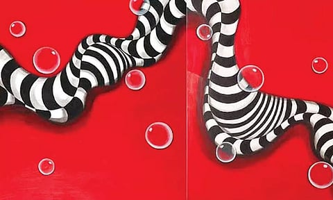 Sandhya’s acrylic on canvas painting