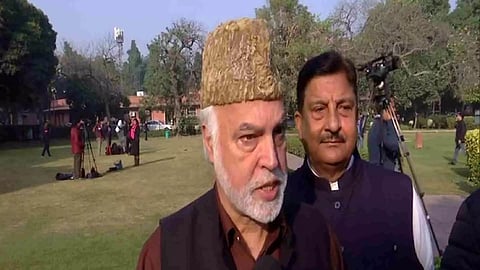 Muzaffar Shah, Jammu and Kashmir Awami National Conference leader (Photo/ANI)