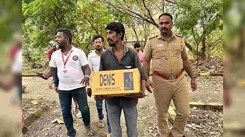 A baby's body was handed over in a cardboard box by a government hospital in Chennai (Photo: X/@annamalai_k)