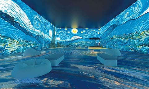 Inside the exhibition hall