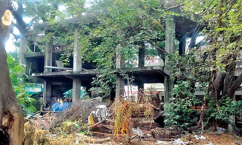 Half-built Corporation zonal office at Sathuvachari Phase III in Vellore