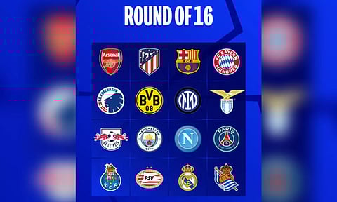List of teams qualified for UEFA Champions League round of 16 (Photo: Reuters)