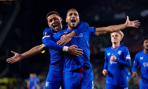 Real Betis players celebrating after a goal (IANS)