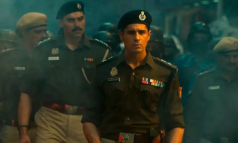 Sidharth Malhotra in Rohit Shetty's 'Indian Police Force'. (Prime Video)