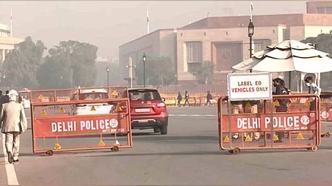 Security outside Parliament (Photo/ANI)