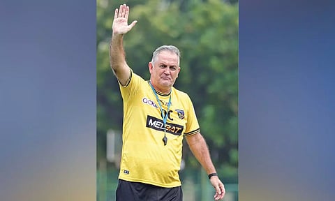 Owen Coyle during a training session ahead of Punjab FC match