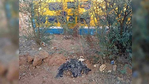 Burnt phone parts recovered in Rajasthan (Photo/ANI)