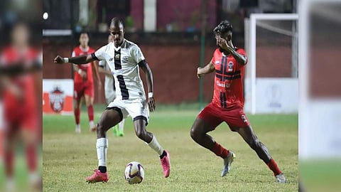 Churchill Brothers FC in action against Mohammedan Sporting Club during I-League 2023-24 (ANI)
