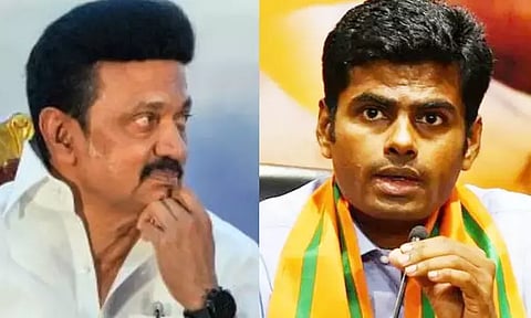 Chief Minister MK Stalin & BJP state president K Annamalai