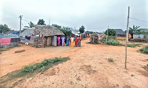 No basic amenities are provided for re-settlers in the area.