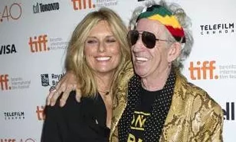  Keith Richards and his wife Patti Hansen