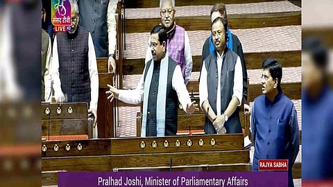 Visual from the Rajya Sabha (Image: SansadTV)