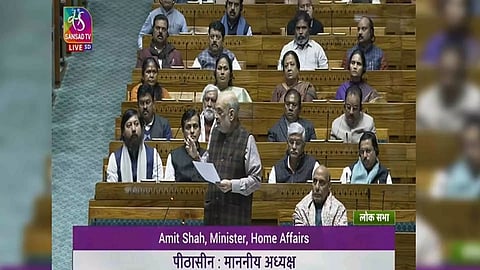 Union Home Minister Amit Shah in Lok Sabha (Photo credit/ Sansad TV)