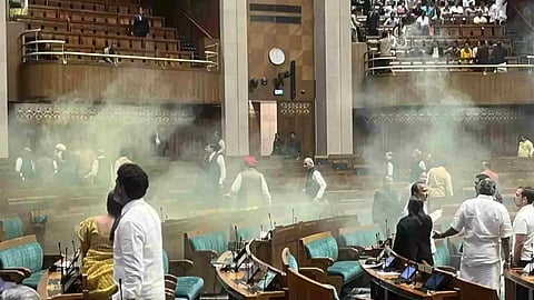 Still from the security breach in Parliament