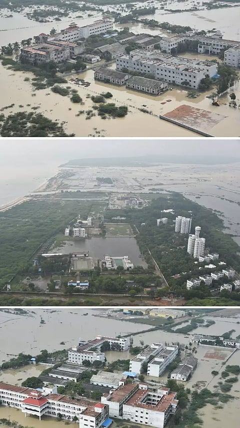 Damage caused by flood water in Thoothukudi district