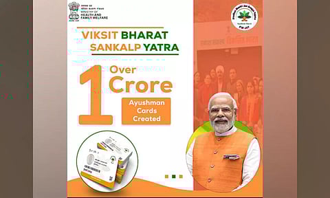 Over one crore Ayushman cards have been created during Viksit Bharat Sankalp Yatra (ANI)