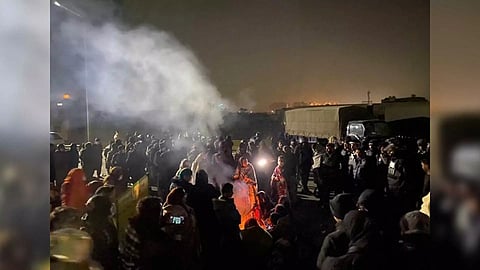 Baloch protesters being stopped by Islamabad Police. (Photo/X@BYCKech)