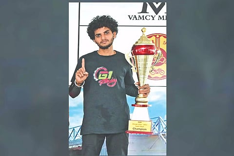 Mohammed Arfath with his trophy.