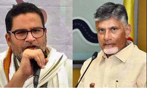 Prashant Kishor; N. Chandrababu Naidu (Photo: IANS)