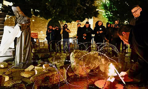 On Christmas Eve, Bethlehem resembles a ghost town
