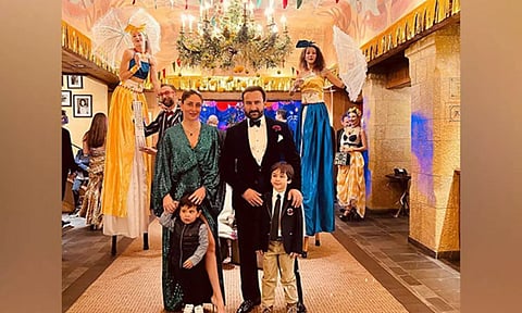 Kareena Kapoor and Saif Ali Khan with their sons (ANI)