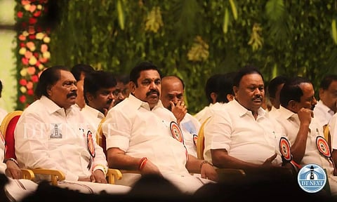 AIADMK General Secretary Edappadi K Palaniswami at the party's Executive Committee and General Council meeting. (Photo credit: Hemanathan M)