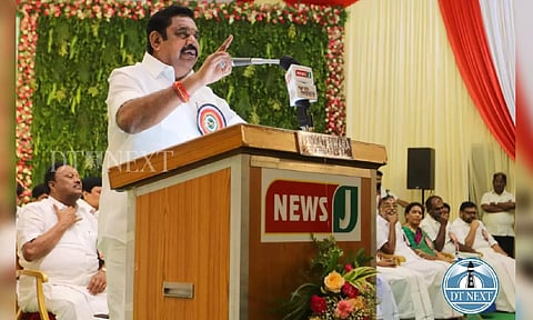 AIADMK General Secretary Edappadi K Palaniswami addresses the gathering (Photo: Hemanathan.M)