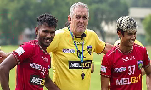 Chennaiyin FC During Training Session (ANI)