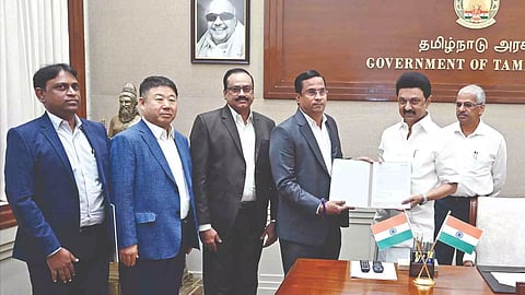 Members of the automobile company’s foundation meet CM Stalin on Tuesday to hand over the fund