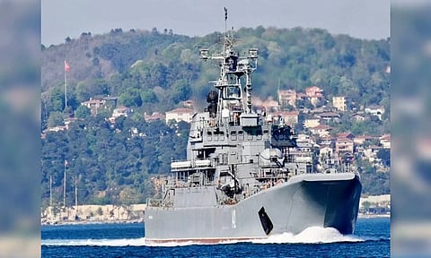 The Russian Navy's large landing ship Novocherkassk (File Photo/Reuters)