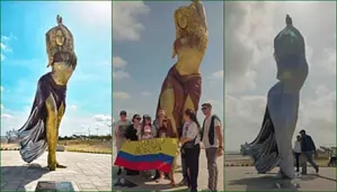 Shakira 21-feet statue