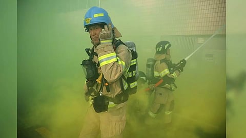 South Korean firefighters take part in an anti-terror drill against North Korea (Reuters)
