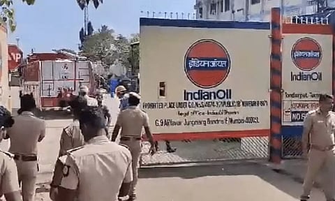 Five fire tenders were rushed to the Indian Oil facility. (ANI)